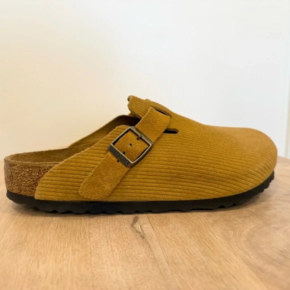 Birkenstock Boston Suede Embossed Cork Brown Women's Size 7-7.5 EU 38 - Picture 5 of 12